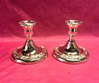 Oneida Silver Plated Candlesticks,  Candle Holders - Made In Japan