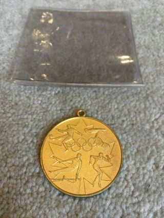 Very Rare Gold Coloured Medal From The 1976 Montreal Olympic Games