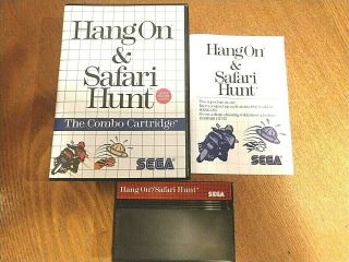 Sega Master System Hang - On / Safari Hunt - Complete - Rare