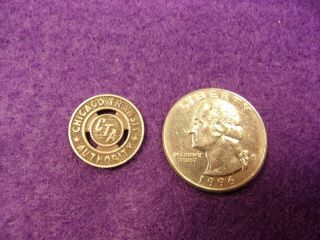 Neat Little Old Vtg Antique Transit Token,  Cta Chicago Transit Authority Trolley