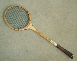 Vintage Manhattan Squash Club Nyc Badminton Squash Racquet Racket 27” Wood Rare