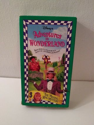 Disneys Adventures In Wonderland - Missing Ring Mystery (vhs,  1993) Rare Disney