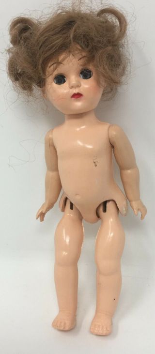 Vintage 7 1/2 " Hard Plastic Jointed Walker Doll