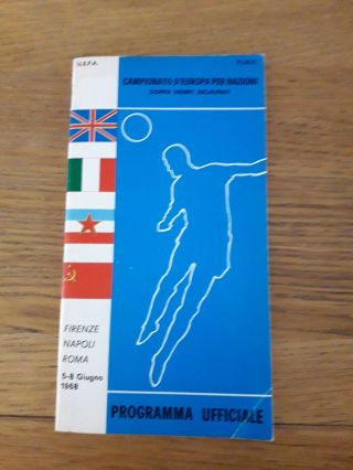Rare 1968 Euros European Championship Tournament Finals International Football
