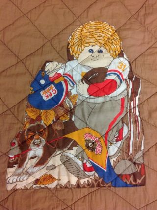 Vintage 1983 Cabbage Patch Kids Boy Doll Tapestry Quilt Blanket Wall Cpk Decor