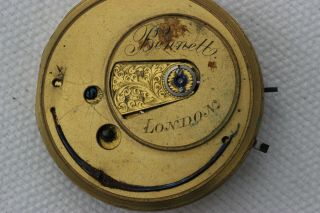 Sir John Bennett,  London Pocket Watch Movement No 12302