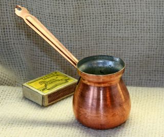 ANTIQUE TURKISH ISLAMIC Handmade Hammered Copper COFFEE Pot - Jezve Cezve 14 2