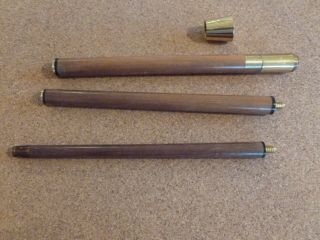 3 Piece Walking Stick/cane With Brass Compass Handle