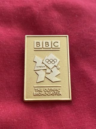 Very Rare Bbc Sport Gold Pin Badge London 2012 Olympics Media Television Tv Gb