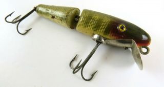Paw Paw Baby Jointed Pike Minnow Vintage Wood Crankbait Fishing Lure