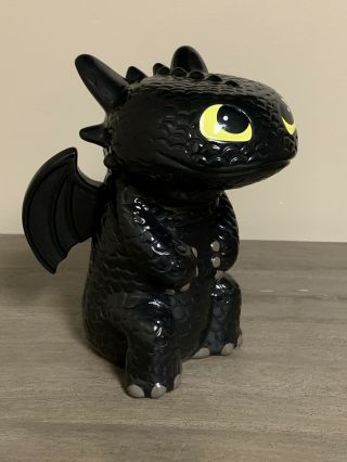 How To Train Your Dragon - Rare - Toothless Dragon Piggy Bank - Dreamworks Cute