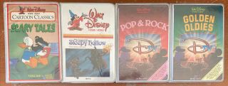 Four Disney Home Video Beta Vhs Tapes Rare Sleepy Hollow Scary Tales,  More