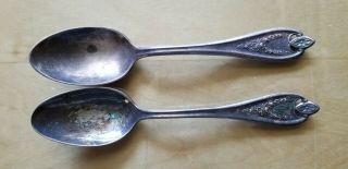 2 Antique,  Vintage Collectible Spoons 6 " 1847 Rogers Bros Xs Triple Silver Plate