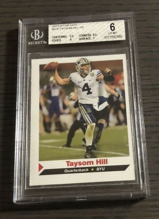 2014 Sports Illustrated Si Kids Taysom Hill Rc Rare Rookie Tough 2 Grade Bgs 6