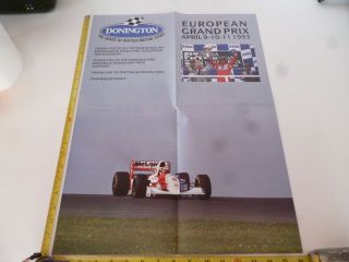 Ayrton Senna Mclaren Donington European Grand Prix 1993 Rare Autosport Poster