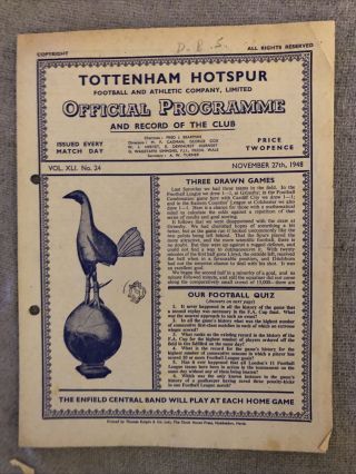 Rare Abandoned Tottenham V Nottingham Forest 1948/49
