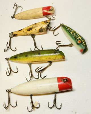 (5) Vintage Bass Oreno Fishing Lures - 2 3/8 " To 3 5/8 "