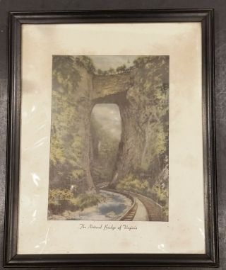 Vintage Framed Print The Natural Bridge Of Virginia