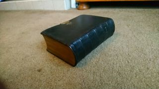 Rare Leather Victorian King James Brass Clasp Holy Bible Old/new Tests 1861/1864