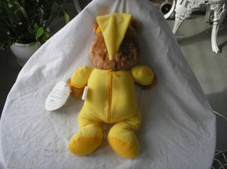 Vintage Yellow Teddy Ruxpin VERY RARE BEAR Nighty Lite With Tag 2