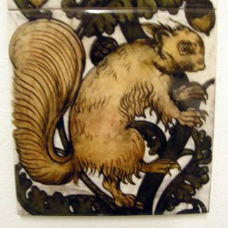William De Morgan 2 Tile Squirrels Panel / Bathroom / Kitchen / Splashback 3