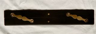 Collectable Antique Ebony And Brass Nautical Parallel Rule 12 " Long