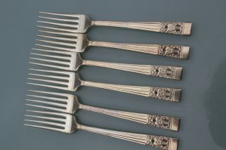 Vintage Silver Plated Cutlery Community Onieda Coronation Design 6 Dinner Forks
