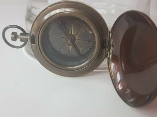 Antique/vintage Bronze Full Hunter Nautical Compass By Stanley London