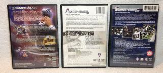 England Patriots 3 Games to Glory 1 2 & 3 RARE OOP I II III Bowl DVDs 2