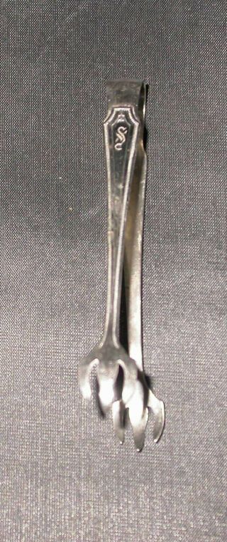Small Whiting Sterling Silver Sugar Tongs 3.  5 " L