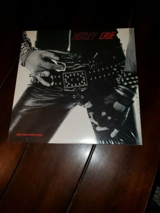 Motley Crue Too Fast For Love Reissue Vinyl Record Lp With 45 Rare 2005