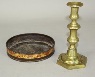 An Extremely Rare Early 19th C Tin - Toleware Wine Coaster In Paint