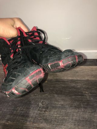 RARE ASICS Rulon Wrestling Shoes Size 8.  5 Red 3