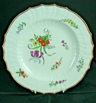 Pre 1900,  Antique Royal Copenhagen Porcelain Plate,  Saxon Flower