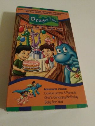 Dragon Tales Pbs Kids Home Video Look On The Bright Side Vhs Tape Rare Zach Emmy