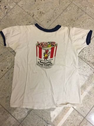 1973 Ringer T - Shirt Topps Wacky Packages Kentucky Fried Fingers Rare