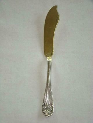 1904 Fleur De Luce Silverplate Art Nouveau Oneida Gold Blade Master Butter Knife