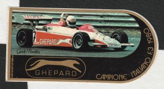Ghepard Italian F3 Team 1980 Guido Pardini Period Sticker Adesivo Rare