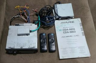 Rare Old School Alpine Cda - 9855 Top Of The Line 4v Preout Glide Touch