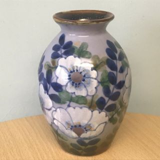 Modern/vintage Chinese Porcelain Vase Hand Painted With Flowers