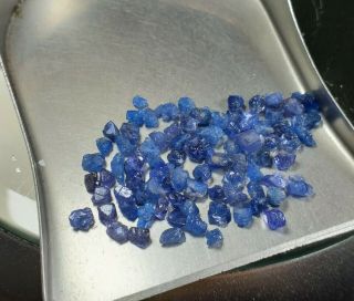 9.  6ct Rare Color NEVER SEEN BEFORE Neon Cobalt Blue Spinel Crystals Specimen 3