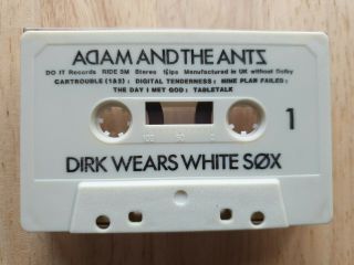 Adam & The Ants - Dirk Wears White Sox Rare Cassette Tape Only Do It Records