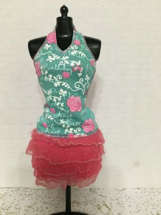 Barbie Doll Fashion Fever My Scene Pink Turquoise Birthday Dress Outfit Rare
