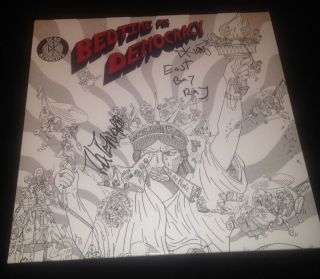 The Dead Kennedys Signed " Bedtime For Democracy " Record Album Lp Rare