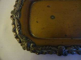 Antique Arts & Crafts Copper & Pewter Oblong Calling Card Tray 2
