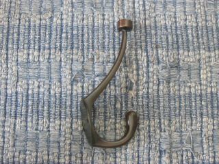 Bronze Coat Or Hat Hook With Disk Finial,  5 3/4 Inch