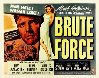 16mm Brute Force (1947).  Rare Film Noir B/w Feature Film.