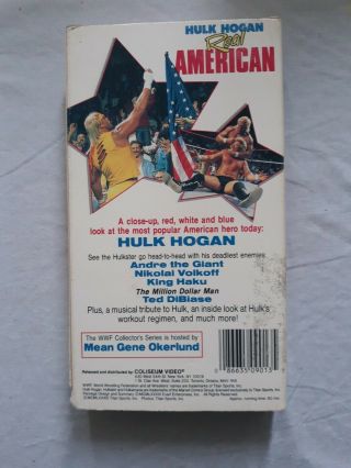 HULK HOGAN REAL AMERICAN WWF WWE VHS Rare Coliseum Video 2