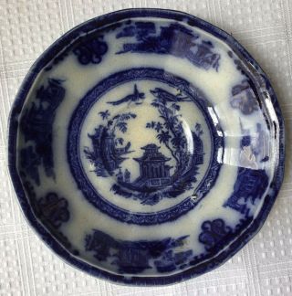 Antique Ironstone Chusan J.  Clementson Porcelain Saucer Bowl