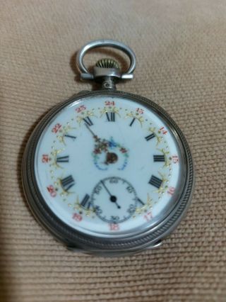 Rare Chauvelot Mayer " Silver " & Gold Inlay On Back Pocket/fob Watch.